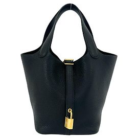 Hermès Hermes Picotin Lock PM Handbag in Black Black