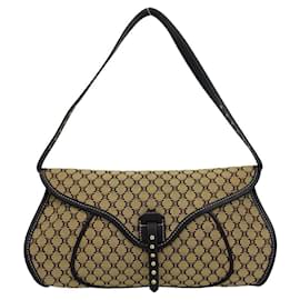 Céline Celine Macadam Blazon Triomphe Pattern Handbag Brown