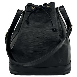 Louis Vuitton Vintage Noé Epi Leather Shoulder Tote Black