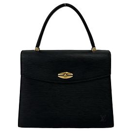Louis Vuitton Vintage Malesherbes Epi Leather Handbag Black