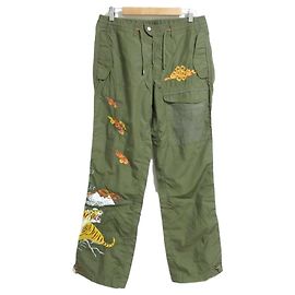 Pantalones Cargo Bordados Ralph Lauren Verde Caqui
