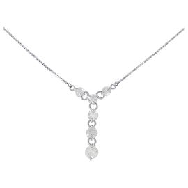 Autre Marque Collana in Pt850 e diamanti Argento