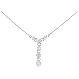 Autre Marque Colar de Pt850 e diamantes Prata