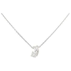 Autre Marque Collar de Pt850 con diamantes Plata