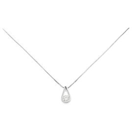 Autre Marque Au750 Diamond Necklace Silvery