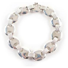 Hermès Shrouis Bangle Silver Bracelet Silvery