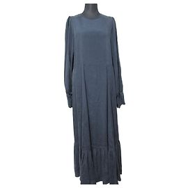 Autre Marque Leuchtend rote Kleid Braun Anthrazitgrau