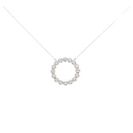 Autre Marque Collar de diamantes Pt900 Pt850 Plata