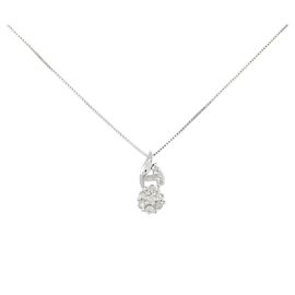 Autre Marque Collana in oro bianco Au750 e diamanti Argento