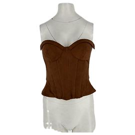 Autre Marque Corset en daim marron Brown