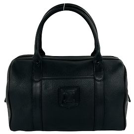 Céline Sac à main en cuir CELINE Vintage Triomphe avec logo embossé Noir