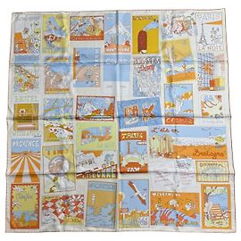 Hermès Lenço Hermes Carre 90 Cachecol Multicor