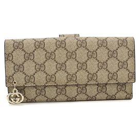 Gucci Bi-fold Long Wallet Beige