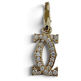 Collana con pendente Cartier in oro giallo 18K e diamanti D'oro