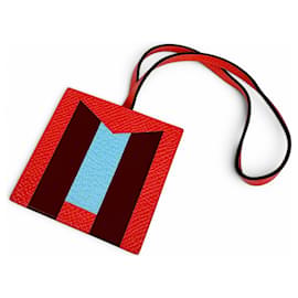 Hermès Hermes Lettre au Carré Initial M Handbag Charm Rouge Bleu