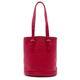 Louis Vuitton Red Epi Bucket PM Rouge