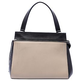 Céline Borsa Celine Black Medium Bicolor Leather Edge Nero