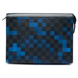 Louis Vuitton Gray Damier Graphite Pixel Pochette Voyage MM Marron