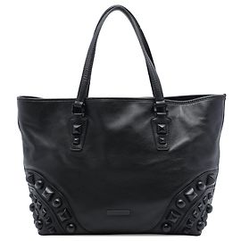 Sac Tote Nickie Burberry en cuir clouté noir Large Noir