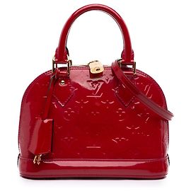 Louis Vuitton Red Monogram Vernis Alma BB Rouge