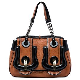 Fendi Brown Medium Leather B Bag Top Handle Bag Other