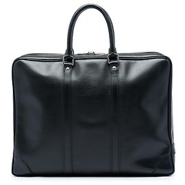 Louis Vuitton Black Epi Porte Documents Voyage Black