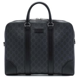 Mala de Negócios Gucci Black GG Supreme Web Preto
