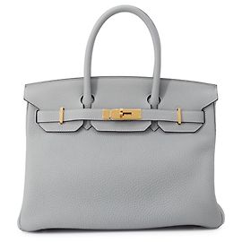 Hermès Hermes Birkin 30 Blue Glacier Handbag Other