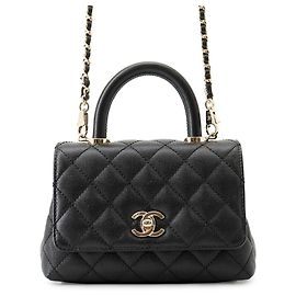 Chanel Matelasse Black Handbag Black