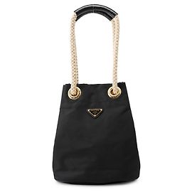 Prada Triangle Mariner Small Bucket Bag Noir