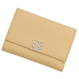 Loewe Tri-fold Ledergeldbörse Beige