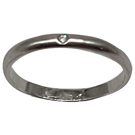 Cartier Diamond Wedding Band Ring in Platinum Silvery