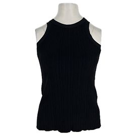 Totême Schwarzes Viscose Top Schwarz