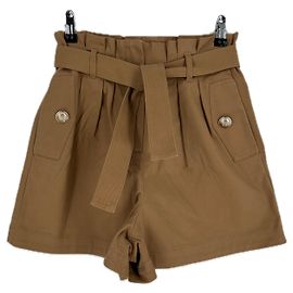 Pantalones cortos Maje marrones de algodón Castaño