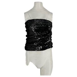 Autre Marque KHY Black Sequined Top Black