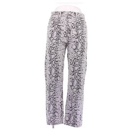 Alexander Wang Jeans branco com estampa de píton Branco