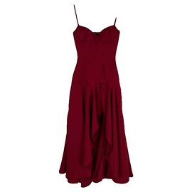 Autre Marque FANCI CLUB Rotes Satinkleid Rot