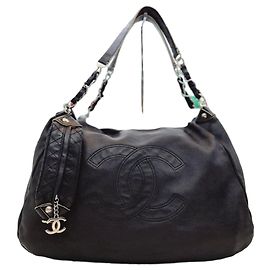 Chanel Sac à épaule Hobo Timeless CC Noir Édition Limitée Noir