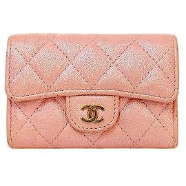 Chanel Pink Classic Card Wallet Pink