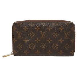 Louis Vuitton Monogram Zippy Organizer Long Wallet Brown