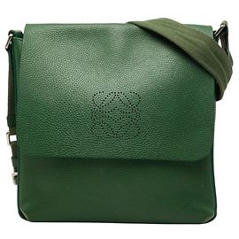 Bolsa de ombro em couro verde Loewe Verde