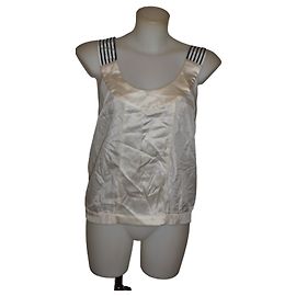 Philosophy Di Alberta Ferretti Top de seda blanco Blanco Otro