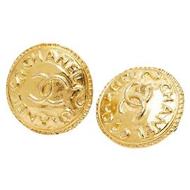 Orecchini rotondi Chanel Coco Mark D'oro