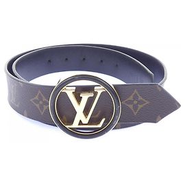 Cinto Standard Louis Vuitton M0315 Marrom Preto