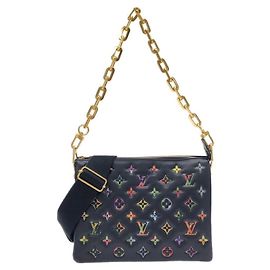 Bolsa de Ombro Louis Vuitton Coussin PM M21353 Azul marinho