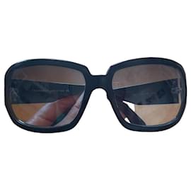 Schwarze Chanel Sonnenbrille Schwarz