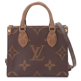 Louis Vuitton OnTheGo BB Monogram Giant Reverse Handbag Brown