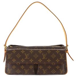 Bolso de hombro Louis Vuitton Viva Cite MM Monogram Castaño Monograma