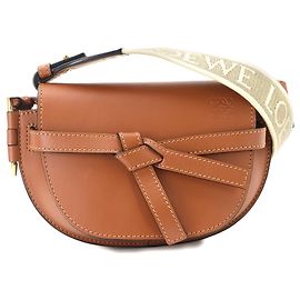 Borsa a tracolla Loewe Mini Gate Dual Marrone