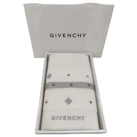 Toalha Givenchy em algodão branco Branco